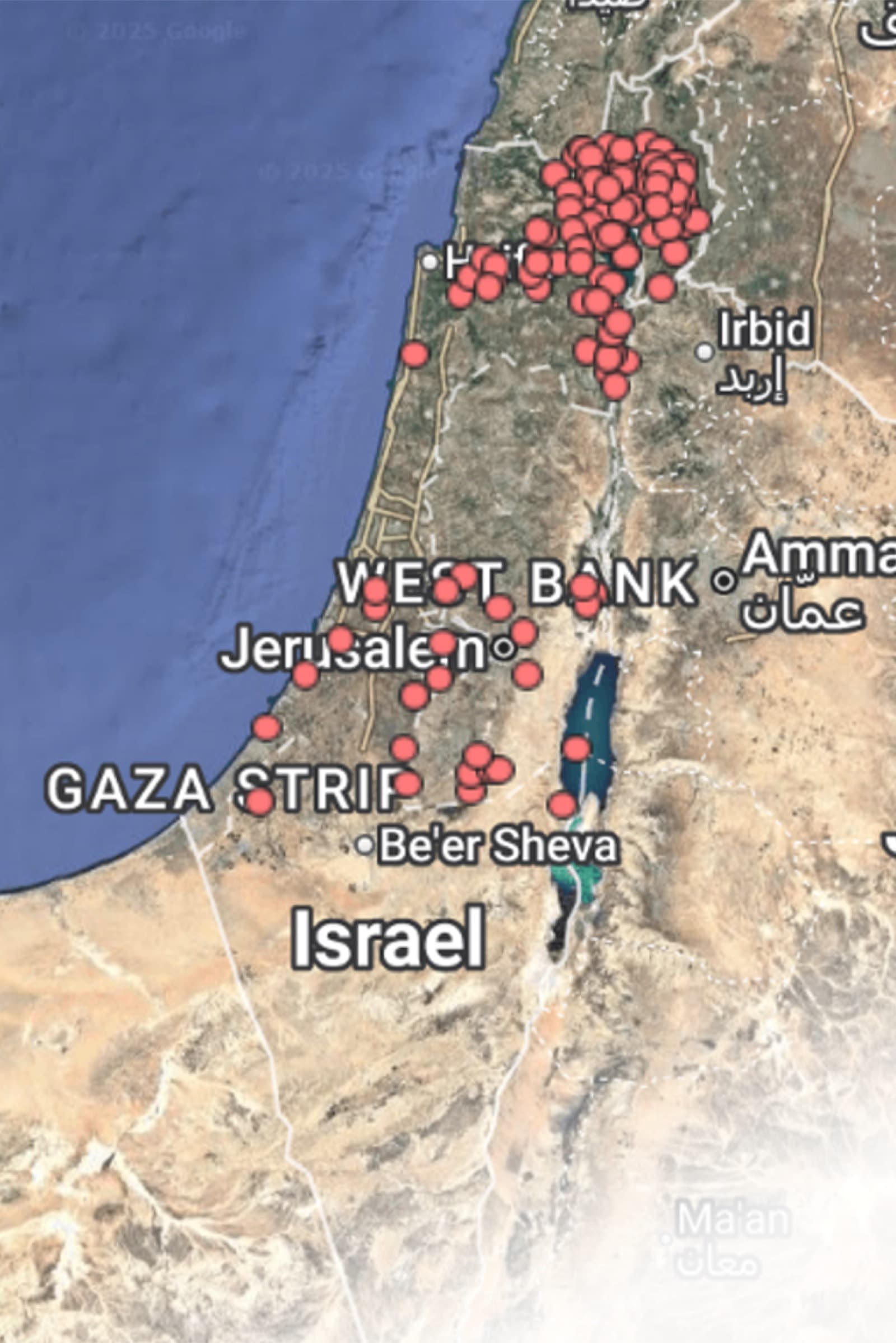 Map of ancient synagogues discovered across the Land of Israel